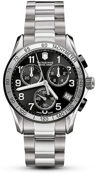 Victorinox Swiss Army Black Chrono Classic Watch 41mm in Black for Men - Lyst