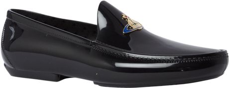 Vivienne Westwood Rubber Moccasin in Black for Men - Lyst