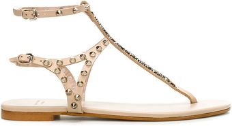Zara Studded Sandal with Gemstones - Lyst