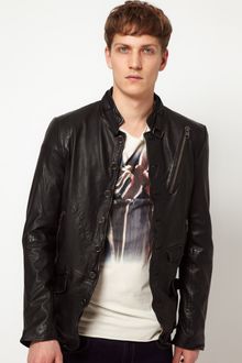 Bolongaro Trevor Tougher Leather Biker Jacket - Lyst