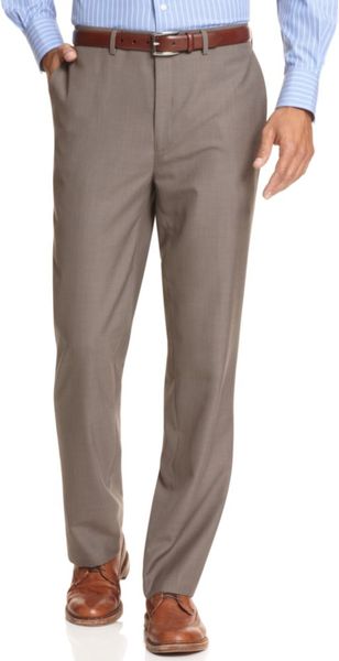 Calvin Klein Sharkskin Flat Front Slim Fit - Lyst