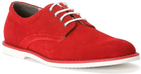 calvin klein red flat shoes