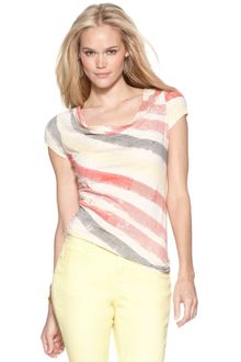 DKNY Short Sleeve Printed Scoop Neck Tee - Lyst