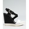 Jil Sander Wedges Color Block in Black (black white) - Lyst