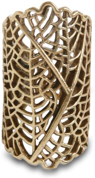 Lucky Brand Gold Tone Open Work Ring in Gold - Lyst