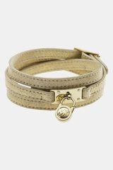 Michael by Michael Kors Michael Kors Leather Wrap Lock Bracelet