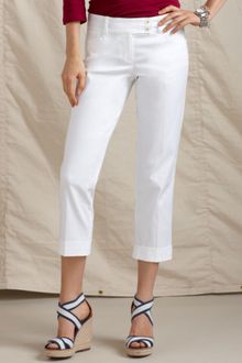 Tommy Hilfiger Straight Leg Cuffed Cropped Capri - Lyst
