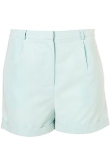 Topshop High Waisted Cupro Shorts - Lyst