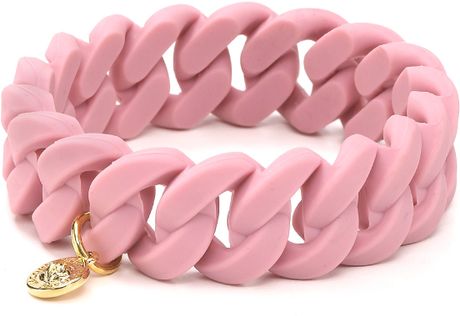 Marc By Marc Jacobs Rubber Turnlock Bracelet in Pink (colonial rose) - Lyst