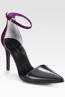 Alexander Wang Lina Leather and Suede Pumps - Lyst