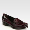Bottega Veneta Woven Leather Loafers in Purple (maroon) - Lyst