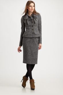 Burberry Prorsum Jersey Tweed Jacket - Lyst