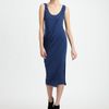Donna Karan New York Draped Jersey Dress in Blue (black) - Lyst