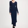Donna Karan New York Melange Wool Jersey Dress in Blue (indigo) - Lyst