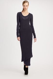 Donna Karan New York Melange Wool Jersey Dress - Lyst