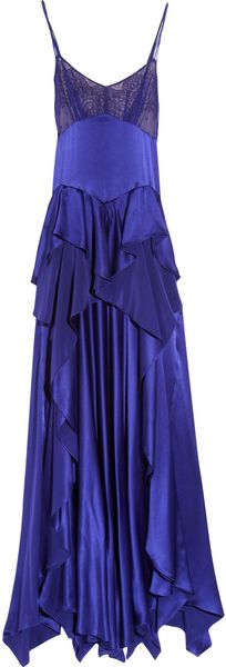  Rebecca Silkcharmeuse and Chiffon Gown 