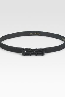 Oscar de la Renta Geometric Buckle Belt - Lyst