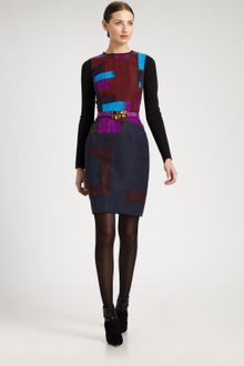 Oscar de la Renta Silk Dress - Lyst