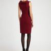 Oscar De La Renta Wool Dress in Red (black) - Lyst