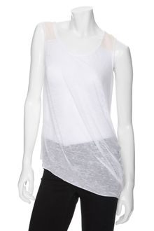 Rag & Bone/knit Chiffon Insert Tank Top - Lyst