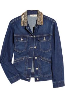 Etoile Isabel Marant Pamina Embellished Denim Jacket - Lyst