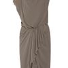 Helmut Lang Particle Textured Silkcrepe Dress in Gray - Lyst