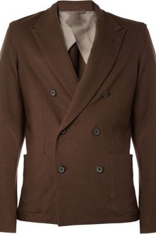 Lanvin Unstructured Double Breasted Wool Blazer - Lyst