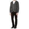 Lanvin Stone Washed Cashmere Cardigan in Gray for Men - Lyst