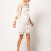 Asos Asos Salon Shift Dress with Cutwork in Beige (cream) - Lyst