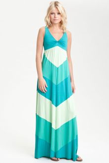 Ella Moss Celia Racerback Colorblock Maxi Dress - Lyst
