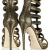 Giuseppe Zanotti Metallic Suede Gladiator Sandals in Gold (black) - Lyst