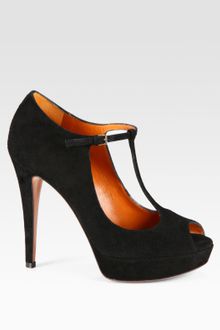 Gucci Betty Suede Mary Jane Pumps - Lyst