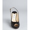 Jimmy Choo Black Leather Nova Peep Toe Slingbacks in Black - Lyst