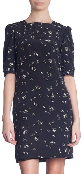 Marni People Print Short Sleeve Dress in Black - Lyst