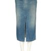 Moto Moto Vintage Midi Denim Skirt in Blue (mid stone) - Lyst