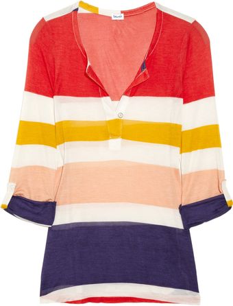 Splendid Striped Jersey Top - Lyst