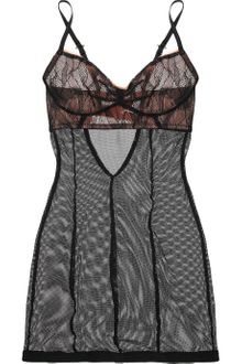 The Lake & Stars Miracle Box Honeycomb Lace and Fishnet Chemise - Lyst