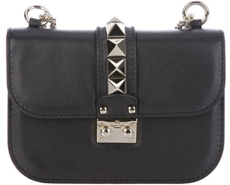 Valentino Studded Shoulder Bag in Black - Lyst