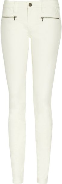 Victoria Beckham Twist Coated Midrise Skinny Jeans - Lyst