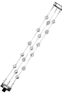 Anne Klein Imitation Rhodium Flex Bracelet - Lyst
