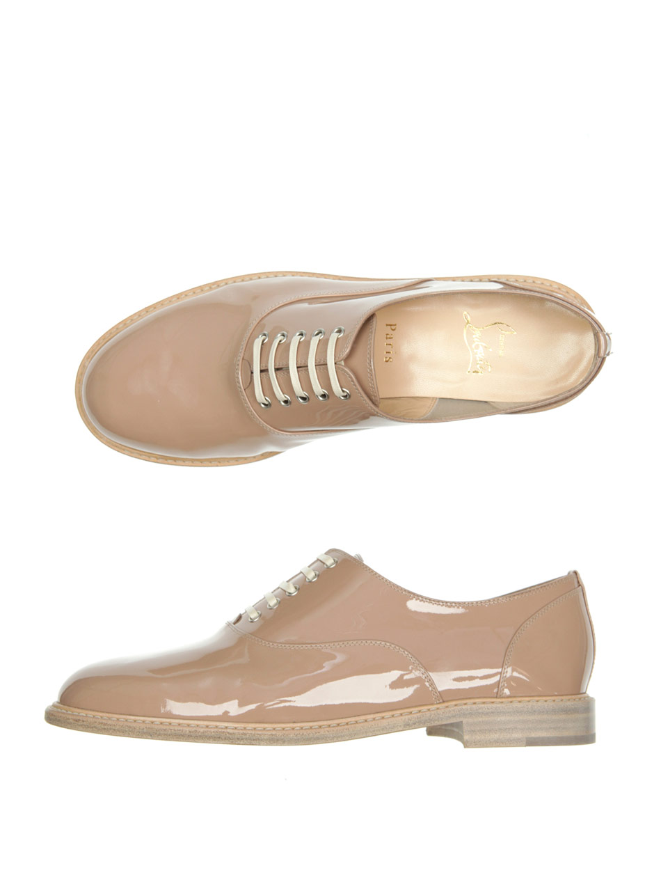 louboutin nude wedges
