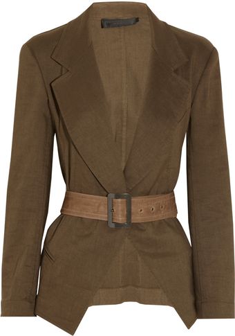 Donna Karan New York Belted Stretchtwill Jacket - Lyst