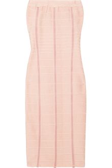 Hervé Léger Strapless Bandage Dress - Lyst