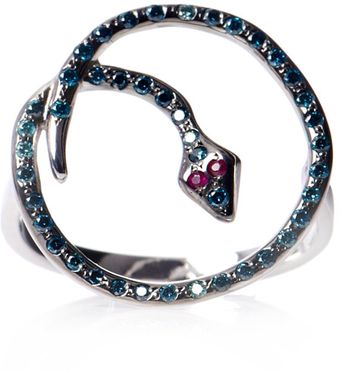 Ileana Makri Diamond Ruby Lucky Circle Ring - Lyst