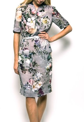 Karen Walker Rib Collar Dress - Lyst