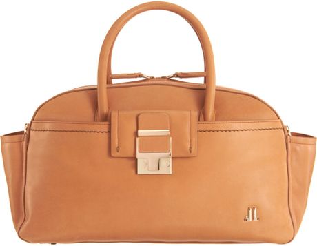 Lanvin Small Bowling Bag in Brown (gold) - Lyst