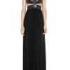 Michael Kors Cutout Leather and Stretchjersey Gown in Black - Lyst