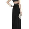 Michael Kors Cutout Leather and Stretchjersey Gown in Black - Lyst