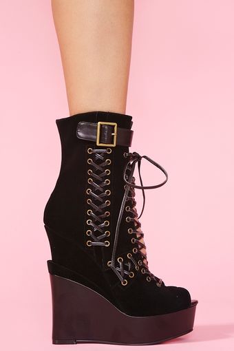  Laced Wedge Boot 