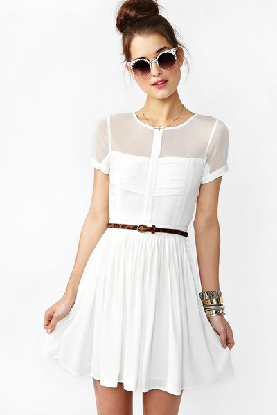 Nasty Gal Light Wave Dress in White - Lyst